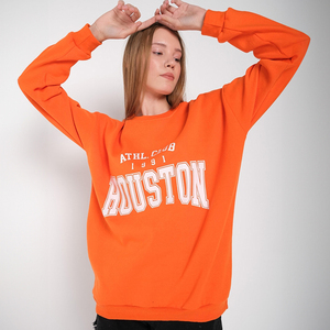 Women's Custom Mockneck Sweatshirt for Fitness Clubs College Teams University Groups Sorority Greek <b>Letter</b> <b>Applique</b> Design - Product Image 6