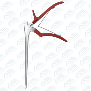 Instrument chirurgical, forceps Ferris Smith Kerrison, rouge, 8 pouces, jusqu'à 1 mm, manche recouvert de silicone - Product Image 4