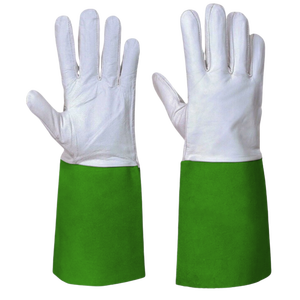 Sheep Grain Leather Reflective Safety <b>Gloves</b> for Welding TIG Heat Spark Flame Retardant Industrial BBQ Use - Product Image 2