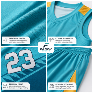 Ensemble d'uniformes de basketball respirants pour hommes, design personnalisé, impression par sublimation, maillot et short d'entraînement d'équipe, vêtements de sport à séchage rapide - Product Image 4
