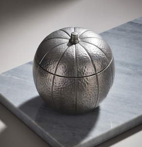 Elegant Round Segmented Silver Metal Dry Fruit Container Luxury Date Storage Box Stem Knob Decorative Gift <b>Tin</b> Kitchen - Product Image 4