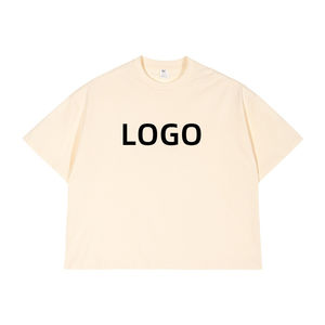 T-shirt Homme Oversize de Haute Qualité en Polyester/Coton, Coupe Boxy, Logo Frontal, Grammage Lourd, Impression Personnalisée, Longueur Standard - Product Image 3