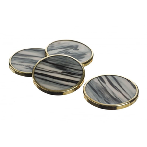 Ensemble de sous-verres en corne naturelle fabriqués en Inde, personnalisables, pour le thé, le café, le vin et les cocktails, disponibles au prix d'usine - Product Image 1