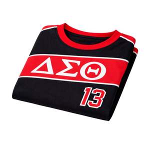 Camiseta Negra Premium Delta Sigma Theta para Mujer, Ajuste Cómodo, Ropa de Alta Calidad para Hermandades Griegas, Uso Casual - Product Image 6