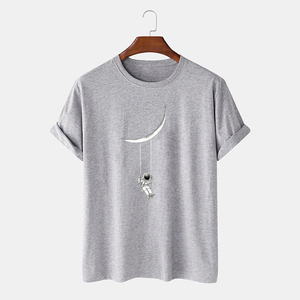 Service OEM – Nouveauté : T-shirt décontracté pour homme, coupe classique, 100 % coton tricoté, léger et respirant, personnalisable avec logo, vente en gros directe usine - Product Image 2