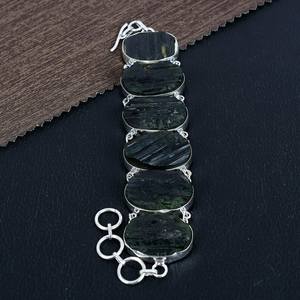 Black Tourmaline Druzy Bracelet 925 Sterling <b>Silver</b> Boho Handmade Gemstone Jewelry Statement Gift For <b>Women</b> - Product Image 3