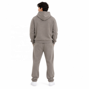 Conjunto Deportivo Unisex de Sudadera con Capucha y Pantalones de Chándal, Estilo Boxy, Corto, Oversize, con Estampado Personalizado, Cremallera, 100% Algodón, Alta Calidad, Venta al por Mayor - Product Image 3