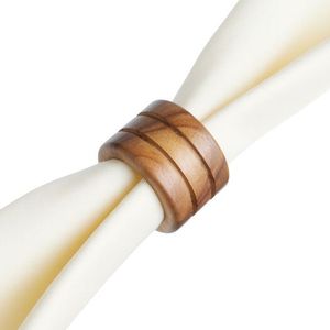 Wood Napkin Rings <b>Round</b> 4.5cm Modern <b>Table</b> Decoration Durable Party Use - Product Image 4