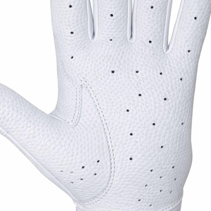 Gants de frappeur de baseball personnalisés en cuir véritable blanc et rose, respirants, antidérapants, avec sangle de poignet réglable, durables, avec options OEM/ODM - Product Image 5