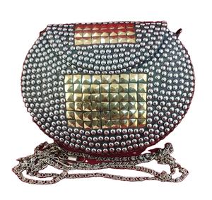 Nouveau design personnalisé dame bohème métal Cage pochettes motif géométrique broderie mode chaîne sac à bandoulière-meilleur - Product Image 1