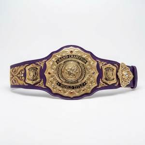 Custom Championship <b>Belt</b> Personalized Sports Award Trophy <b>Belt</b> Metal Plate Leather Strap Tournament Winner Custom Design - Product Image 4