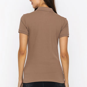 Polo respirant personnalisé pour femme, tissu en coton de haute qualité, polo de golf pour femme, prix de gros OEM - Product Image 2