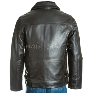 Chaqueta de piel auténtica de alta calidad hecha a medida al por mayor para hombre, abrigo de invierno con forro de piel auténtica, ropa exterior cálida clásica. - Product Image 4