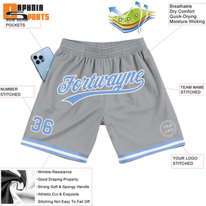 Shorts de basketball personnalisés, sportifs, imprimés par transfert thermique, grande taille, respirants, séchage rapide, écologiques, 100% polyester - Product Image 4