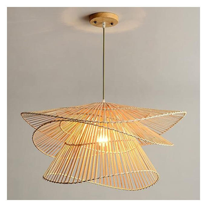 Lampe suspendue moderne en jute et rotin pour une ambiance lumineuse chaleureuse, design tissé à la main, idéale pour les maisons et les hôtels. - Product Image 3