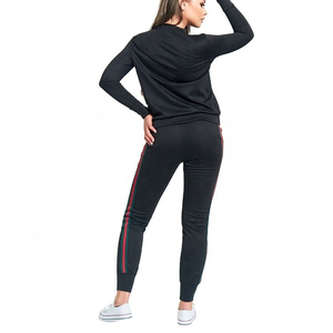 Conjunto Deportivo Casual de 2 Piezas para Mujer, de Alta Calidad, para Invierno, con Capucha, Pantalones Deportivos con Puños, Transpirable, Absorbente de Sudor, 100% Algodón - Product Image 3