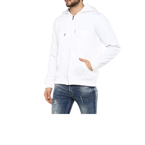 Sudadera con capucha de alta calidad con logotipo personalizado, forro y cremallera, para hombre, manga larga, ecológica, tejida, 100% algodón, para gimnasio, talla grande. - Product Image 4