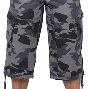 Pantalones cortos de trabajo para hombre, de alta calidad, con estampado, multicolor, con múltiples bolsillos. - Product Image 4