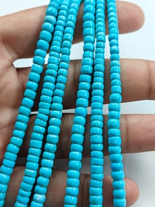 Nouveauté : Perles en turquoise de l'Arizona Sleeping Beauty, lisses, en forme de donut, de 4 mm à 6 mm, pour la création de bijoux fins et personnalisés pour femmes - Product Image 3