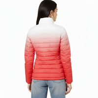 Doudoune légère personnalisée pour femme grande taille, col montant, imperméable, respirante, fermeture éclair, broderie sur toile