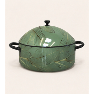 Olla Térmica Moderna Ecológica de Acero Inoxidable al por Mayor con Diseño Personalizado de Hojas Tropicales Verdes, Apta para Lavavajillas - Product Image 3