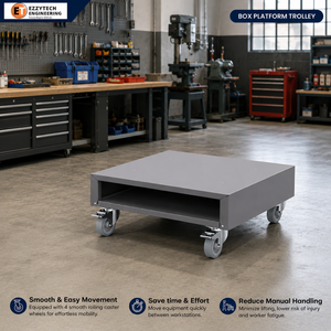 Heavy Duty Carbon Steel Platform Trolley <b>Cart</b> Four-<b>Wheel</b> Swivel Casters Lockable Design Powder Coated Portable ODM Durable Tools - Product Image 1