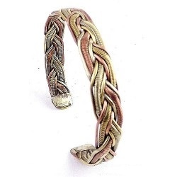 Pulsera de moda de diamante de corte brillante clásico unisex 3 metales (perla de cobre de latón) brazalete curativo para fiestas de boda - Product Image 5