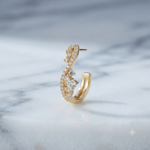 Aros de Plata 925 con Baño de Rodio y Diamantes Cultivados en Laboratorio, Diseño Personalizado, Lindos, para Mujer, Joyería de Moda, Regalos para Bodas y Fiestas - Product Image 3