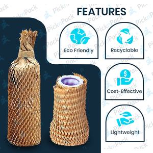 Rollo de Papel de Doble Nido de Abeja de 15 Pulgadas x 100 Metros, Embalaje Protector Ecológico y Reciclable para Anillos y Gafas (Paquete) - Product Image 3