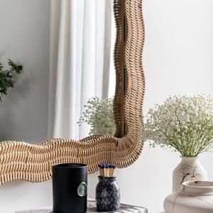 Handmade Rattan Wavy <b>Rectangle</b> <b>Wall</b> <b>Mirror</b> Brown Decorative Frame Handmade Home Decor Wholesale Bulk Eco Friendly Supplier - Product Image 4