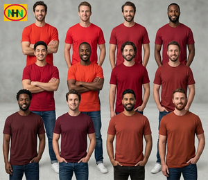 เสื้อยืดสีแดงสำหรับผู้ชายและผู้หญิง ไซส์พลัส ผ้าฝ้าย 100% เป็นมิตรกับสิ่งแวดล้อม ระบายอากาศได้ดี ป้องกันรอยยับ แห้งเร็ว ลายกราฟิก หนานุ่ม ทรงโอเวอร์ไซส์ - Product Image 1