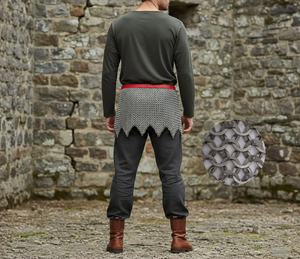 Steel Chainmail Armor Skirt Interlocking Riveted <b>Rings</b> Antique Style Men's Wear - Product Image 2