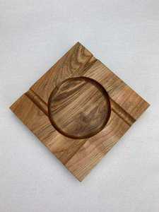 Handmade American Style Wooden <b>Ashtray</b> for Cigar Smoking Classic Tabletop Design Eco-Friendly Customized Shape Smoking Ash - Product Image 3
