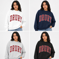 Sweat-shirt unisexe Nova Scotia style universitaire personnalisé, col rond, imprimé lettres surdimensionné, pull en molleton décontracté 100% coton