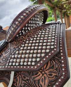 อานม้าหนังแบบตะวันตกทำด้วยมือมีความสะดวกสบายและควบคุมผลิตภัณฑ์ม้าสำหรับการส่งออกจำนวนมาก - Product Image 4