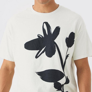 T-shirt décontracté pour homme, 100% coton, col rond, couleur unie, grande taille, imprimé graphique, respirant, anti-plis, avec logo personnalisé - Product Image 5