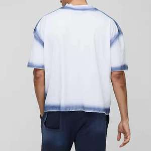Camiseta de Manga Corta para Hombre, Cuello Redondo, Tejida con Lana Merino 100%, Personalizada, de Alta Calidad, Suave, Lisa, 340 Gramos, Corte Regular, Digital - Product Image 2