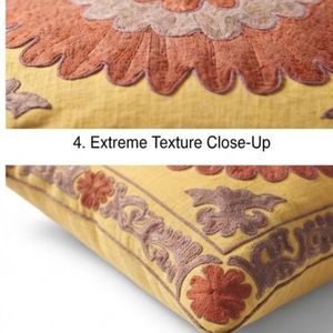 Bohemian Embroidered Floral <b>Throw</b> Pillow Square Linen Cotton Decorative Cushion Cover Washable Home Decor Yellow <b>Red</b> Pattern - Product Image 6