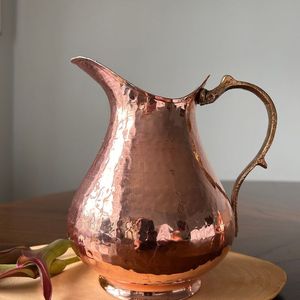 Vintage Copper Pitcher With Hammered Texture And Handle <b>Large</b> Capacity Home Drinkware - Product Image 6