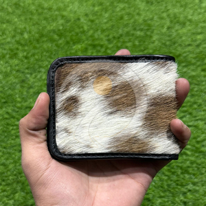 Genuine Hair On Cowhide Leather <b>Wallet</b> Slim Handmade Bifold <b>Wallet</b> <b>Card</b> <b>Holder</b> Leather <b>Wallet</b> Classic Everyday Carry - Product Image 1