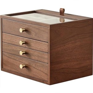 Walnut Wood Jewelry <b>Box</b> Wholesale | Handcrafted Distressed <b>Storage</b> | Moradabad - Product Image 4