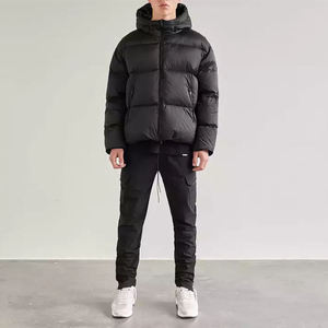 Outdoor Winter <b>Down</b> Coat Adjustable Hood Full Zipper Mens Puffer Jacket Warm Printed Bubble Jacket Wholesale Style - Product Image 2