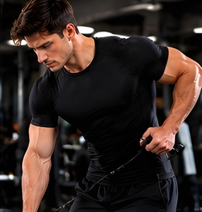 Camiseta Deportiva de Manga Corta de Alto Rendimiento, Tejido Elástico Transpirable para Gimnasio, Fitness, Running y Actividades al Aire Libre - Product Image 1