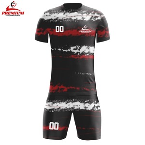 Uniformes de Fútbol Personalizados con Logotipo y Colores a Medida, Antibacterianos, Anti-UV, de Alta Calidad, en Poliéster, Manga Corta, Cuello Redondo - Product Image 2