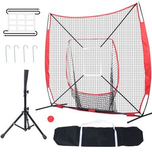 Rete Portatile 7x7 piedi per Allenamento di Baseball e Softball: Attrezzatura per Battuta, Ricezione, Lancio e Protezione Posteriore - Product Image 1