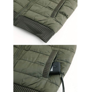 Gilet bomber décontracté d'hiver respirant en tissu polyester/coton lisse avec fermeture éclair sécurisée - Product Image 3