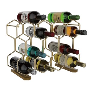Porte-bouteilles et support à vin hexagonal en bois de manguier, artisanal, écologique, durable et léger |   Design minimaliste |   Vente en gros - Product Image 1