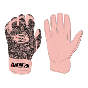 NOFA INDUSTRIES Pink Batting Gloves Ambidextrous Knit Fabric <b>Hook</b> And Loop Closure Fashionable Training Gloves - Product Image 1