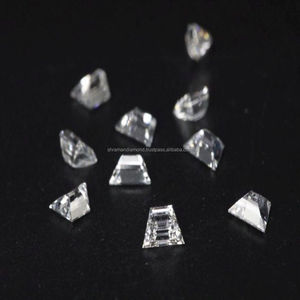 Diamants blancs en vrac de 1 carat cultivés en laboratoire de taille trapézoïdale faits à la main VVS Clarity GIA IGI Grossiste certifié exporté d'Inde - Product Image 2