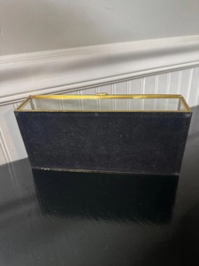 Caja de Joyería de Vidrio Transparente Retro de Latón y Vidrio, Caja Decorativa, Caja de Terrario Geométrica Dorada para Sala de Estar - Product Image 6